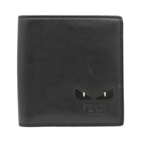 FENDI 芬迪 Monster Bifold 二折短夾 黑色 牛皮 7M0274
