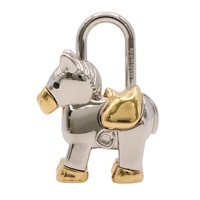 LOEWE 羅威 Horse Lock Charm 鍍金屬 銀/金色 鑰匙圈 C801232X01 C801232X01