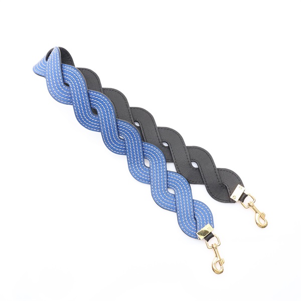 LOEWE 羅威 Wavy Stitches Bag Strap 背帶 牛皮 藍色 325.54BR42