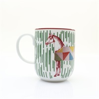 HERMES 愛馬仕 Hippomobile 3號馬克杯 綠色 多色 陶瓷 P048231P