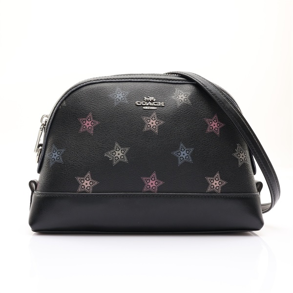 COACH 寇馳 Dome Crossbody 肩背包 黑色 牛皮 帆布 F88031