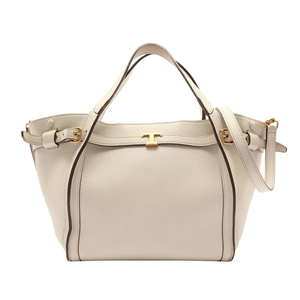 TOD'S 托德斯 T Timeless 兩用包 白色 牛皮 XBWTIMA0200WKA