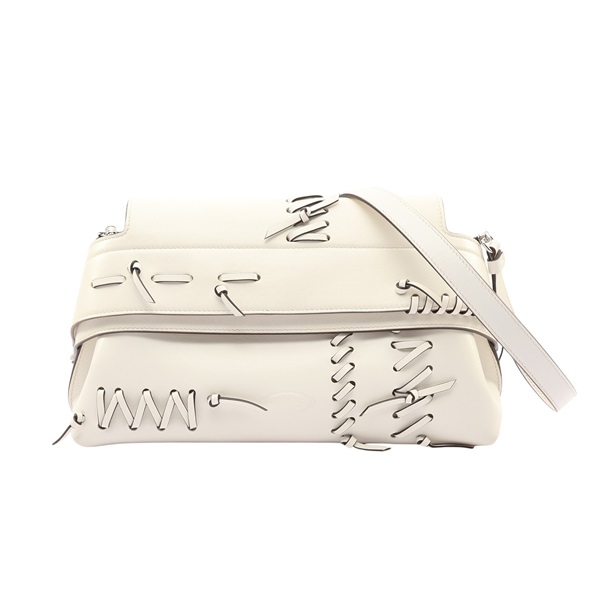 TOD'S 托德斯 Wave Leather Pouch Mini 肩背包 白色 牛皮 XBWWAVPI100WPEB001