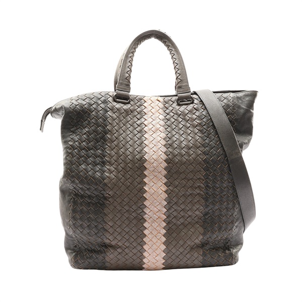 BOTTEGA VENETA 寶緹嘉 Intrecciato Club Fume 兩用包 黑/多色 牛皮 324694