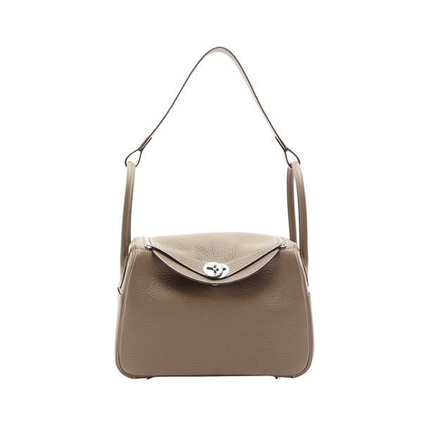HERMES 愛馬仕 Lindy 26 琳蒂包 手提包 大象灰色 TC牛皮 W刻 銀扣 H073428CK18