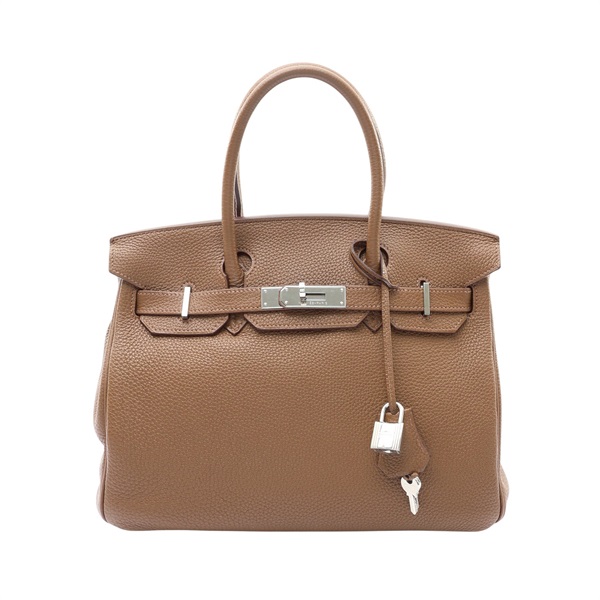 HERMES 愛馬仕 Birkin 30 柏金包 手提包 棕色 Togo牛皮 口M刻 銀扣
