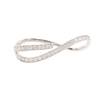 JEWELRY 無品牌珠寶 18K白金 鑽石 雙圈 戒指 Diamond 6.95g