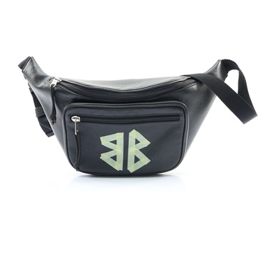 BALENCIAGA 巴黎世家 Explorer Tape Logo 腰包 黑色 牛皮 529550 1000
