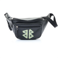 BALENCIAGA 巴黎世家 Explorer Tape Logo 腰包 黑色 牛皮 529550 1000