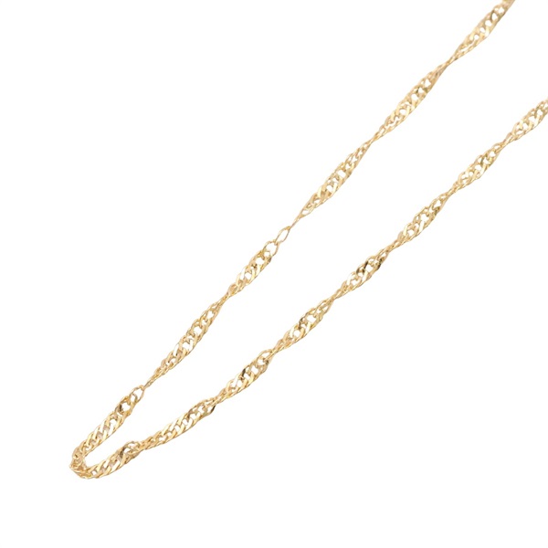 JEWELRY 無品牌珠寶 細麻花 項鍊 14K黃金 585YG 1.05g