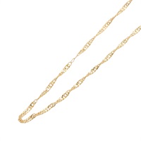 JEWELRY 無品牌珠寶 細麻花 項鍊 14K黃金 585YG 1.05g