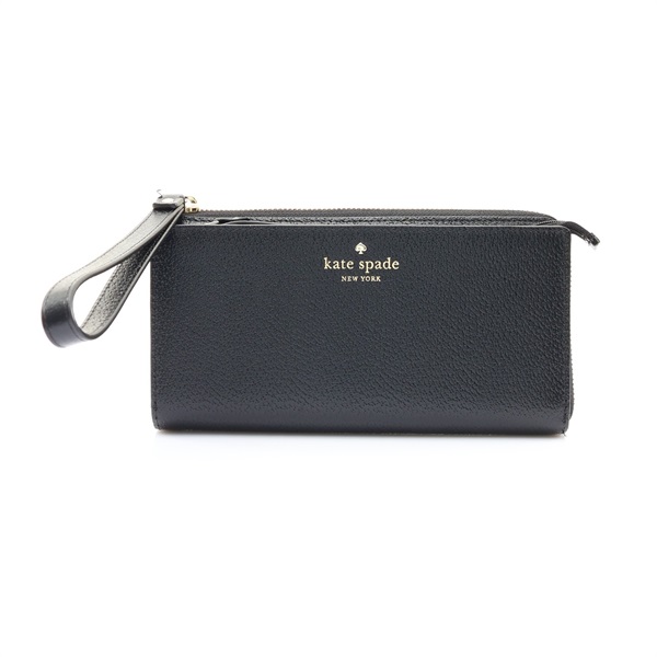 Kate spade 凱特‧絲蓓紐約 Grand Street Layton 手拿包 黑色 牛皮 WLRU2154