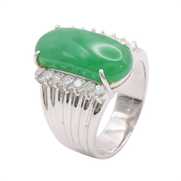 JEWELRY 無品牌珠寶 戒指 綠翡翠 18K白金