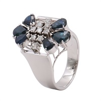 JEWELRY 無品牌珠寶 戒指 藍寶石 18K白金 Sapphire 5.8g