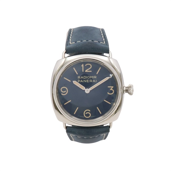 PANERAI 沛納海 Radiomir Officine 腕錶 藍色錶盤 皮帶 不鏽鋼 PAM01383