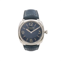 PANERAI 沛納海 Radiomir Officine 腕錶 藍色錶盤 皮帶 不鏽鋼 PAM01383