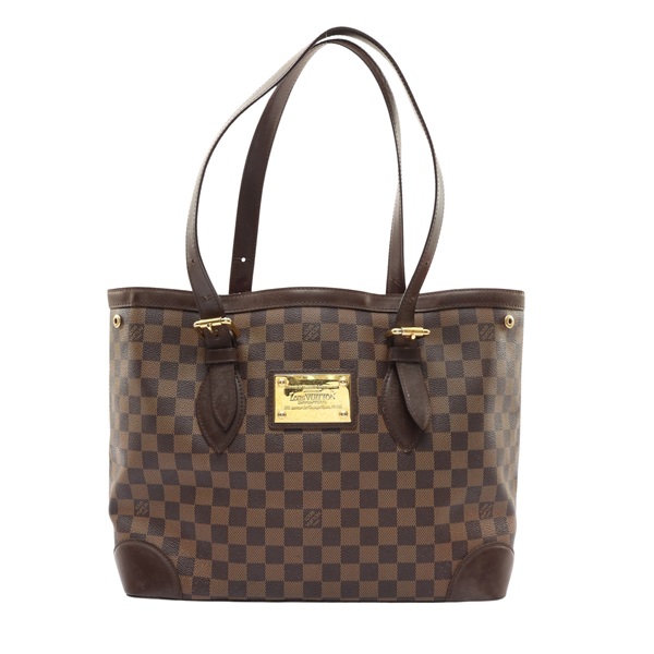 LOUIS VUITTON LV 路易威登 Hampstead MM 肩背包 棕色 棋盤格帆布 霉斑 N51204