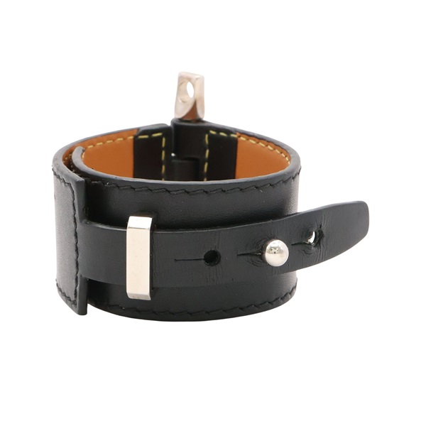 LOEWE 羅威 Industrial Leather Cuff 手環 黑色 牛皮