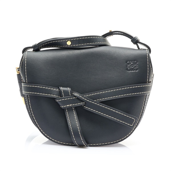 LOEWE 羅威 Gate 肩背包 深藍色 牛皮 321.12.T20