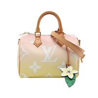 LOUIS VUITTON LV 路易威登 By the Pool Speedy 25 粉/黃色 原花帆布 (無鑰匙/鎖頭) M45724