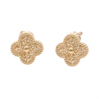 Van Cleef & Arpels 梵克雅寶 Vintage Alhambra 針式耳環 18K黃金 VCARO1IH00