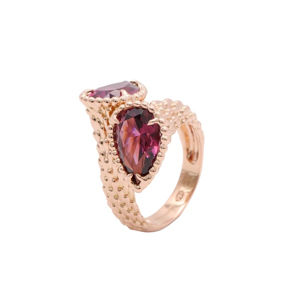 Boucheron 寶詩龍 Serpent Boheme Toi et Moi 戒指 #50 玫瑰榴石 18K玫瑰金 JRG02824