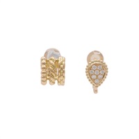 Boucheron 寶詩龍 Serpent Boheme 耳環 18K黃金 鑽石 JCO01550