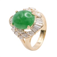 JEWELRY 無品牌珠寶 戒指 綠翡翠 18K黃金