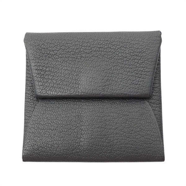 HERMES 愛馬仕 Bastia 零錢包 迷霧灰 山羊皮 W刻 H078479CK
