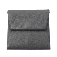 HERMES 愛馬仕 Bastia 零錢包 迷霧灰 山羊皮 W刻 H078479CK