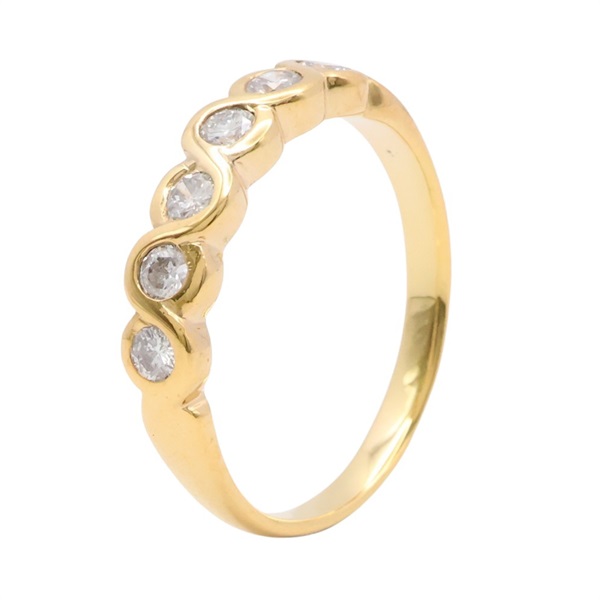 JEWELRY 無品牌珠寶 戒指 14K黃金 排鑽 Diamond 2.80g