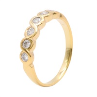 JEWELRY 無品牌珠寶 戒指 14K黃金 排鑽 Diamond 2.80g