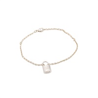 LOUIS VUITTON LV 路易威登 Silver Lockit 手鍊 925純銀 Q95450