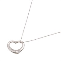 Tiffany & Co 蒂芬妮 Open Heart 項鍊 PT950鉑金 7PD鑽石