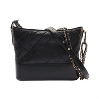 CHANEL 香奈兒 Gabrielle Hobo 28 肩背包 黑色 牛皮 A93824