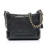 CHANEL 香奈兒 Gabrielle Hobo 20 鍊帶肩背包 黑色 牛皮 A91810