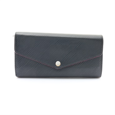 LOUIS VUITTON LV 路易威登 Sarah 扣式長夾 黑色 EPI水波紋牛皮 M64322