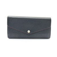 LOUIS VUITTON LV 路易威登 Sarah 扣式長夾 黑色 EPI水波紋牛皮 M64322