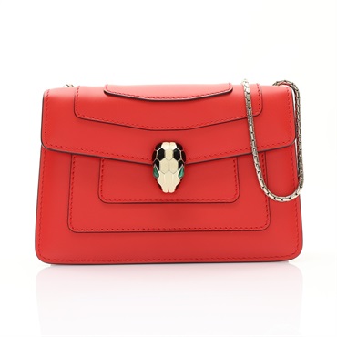 BVLGARI 寶格麗 Mini Serpenti Forever 肩背包 紅色 牛皮