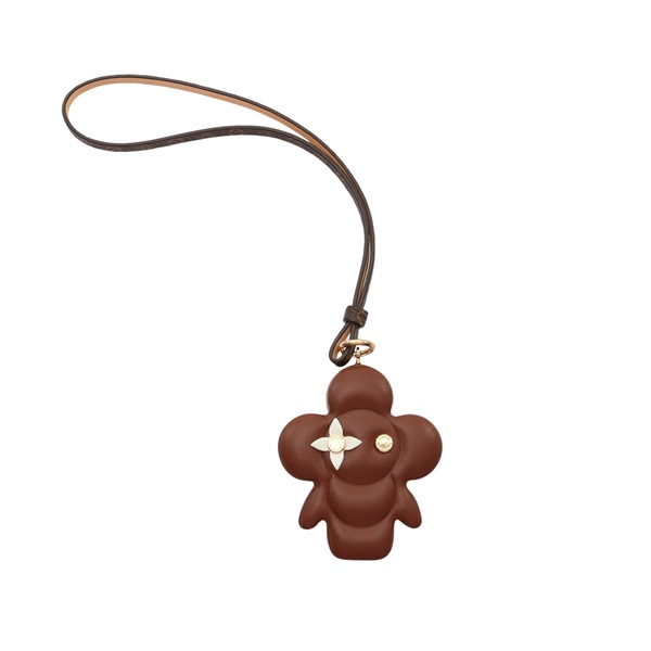 LOUIS VUITTON LV 路易威登 Vivienne Chocolat 吊飾 棕色 PVC帆布 M02208