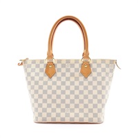 LOUIS VUITTON LV 路易威登 Saleya PM 手提包 白棋盤格 帆布 N51186