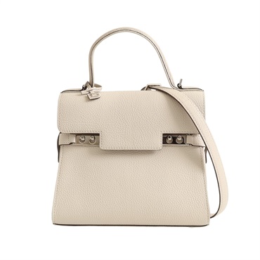 Delvaux 德爾沃 Tempete PM 兩用包 灰色 牛皮 AA0612