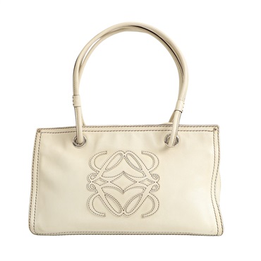 LOEWE 羅威 Anagram 肩背包 白色 牛皮