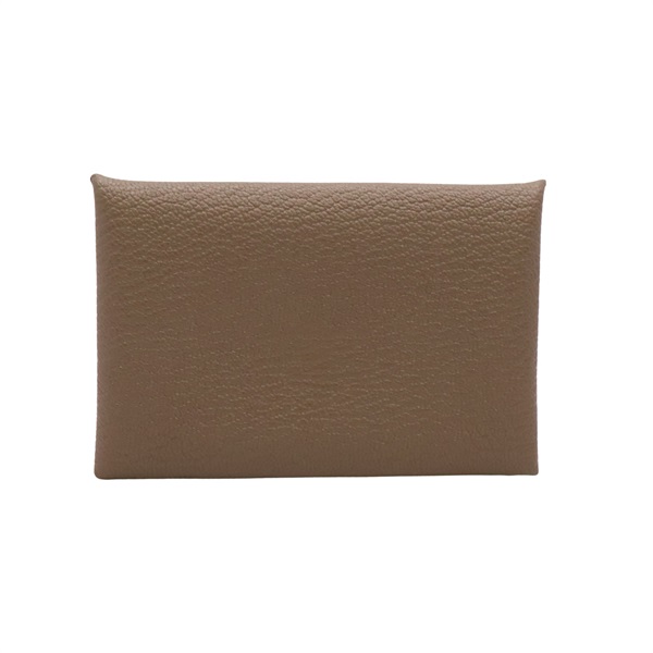 HERMES 愛馬仕 Calvi 名片夾 卡夾 大象灰 山羊皮 U刻 銀扣 H044166CK