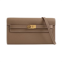 HERMES 愛馬仕 Kelly To Go Wallet 肩背包 大象灰 Epsom牛皮 G刻 金扣 H080253CC18