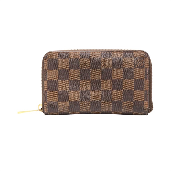 LOUIS VUITTON LV 路易威登 Zippy Compact 拉鍊中夾 棕色 棋盤格帆布 N60028