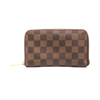 LOUIS VUITTON LV 路易威登 Zippy Compact 拉鍊中夾 棕色 棋盤格帆布 N60028