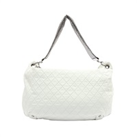 CHANEL 香奈兒 Large Chain Mail Hobo 肩背包 白色 菱格紋 羊皮