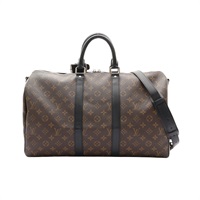 LOUIS VUITTON LV 路易威登 Keepall Bandouliere 45 兩用包 棕色 原花帆布 NO Key&Lock M56711