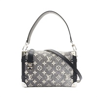 LOUIS VUITTON LV 路易威登 Side Trunk 兩用包 灰色 單寧 黑色 牛皮 M21460